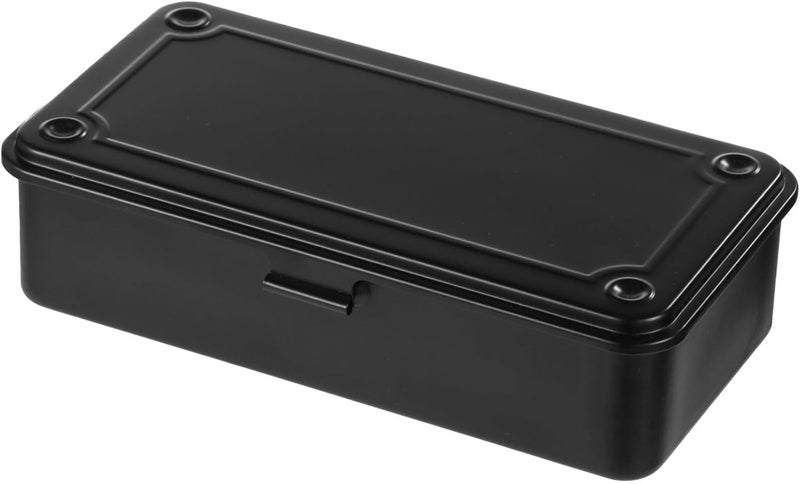 Hinged Steel Storage Box, Metal Organizer for Office Supplies, Scrapbook Tools, Pens, and More - Image 2