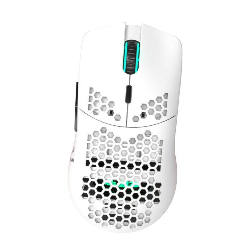 AJ390 USB Wired Gaming with 7 Keys Adjustable DPI Ergonomic Design Hollowed-out Honeycomb Design White - Image 1