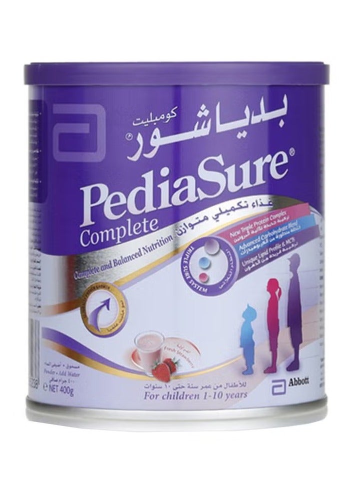 بدياشور تركيبة حليب الأطفال الكاملة لمرحلة النمو من 1 إلى 10 سنوات بنكهة الفراولة 400 جرام