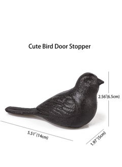 Y&D Door Stop Floor Decorative, Cast Iron Cute Bird StoppersWedge Heavy Duty Doorstop to Keep Open for Home Office Commercial Industrial, 1pc Dark Brown  - Image 2