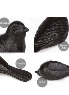 Y&D Door Stop Floor Decorative, Cast Iron Cute Bird StoppersWedge Heavy Duty Doorstop to Keep Open for Home Office Commercial Industrial, 1pc Dark Brown  - Image 3