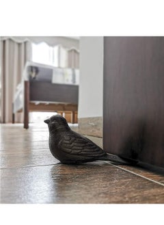 Y&D Door Stop Floor Decorative, Cast Iron Cute Bird StoppersWedge Heavy Duty Doorstop to Keep Open for Home Office Commercial Industrial, 1pc Dark Brown  - Image 5