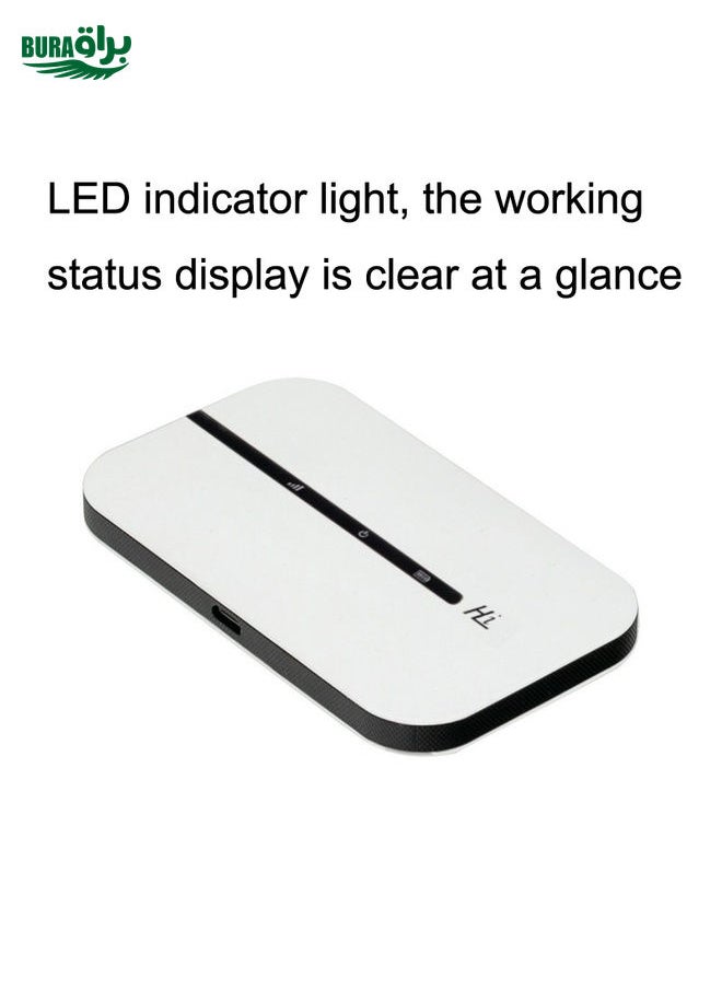 BURAQ - E5576S 4G LTE Router No Lock Card WiFi Support Malay MOD Mobile Router For Europe Asia Africa(White) - Image 1