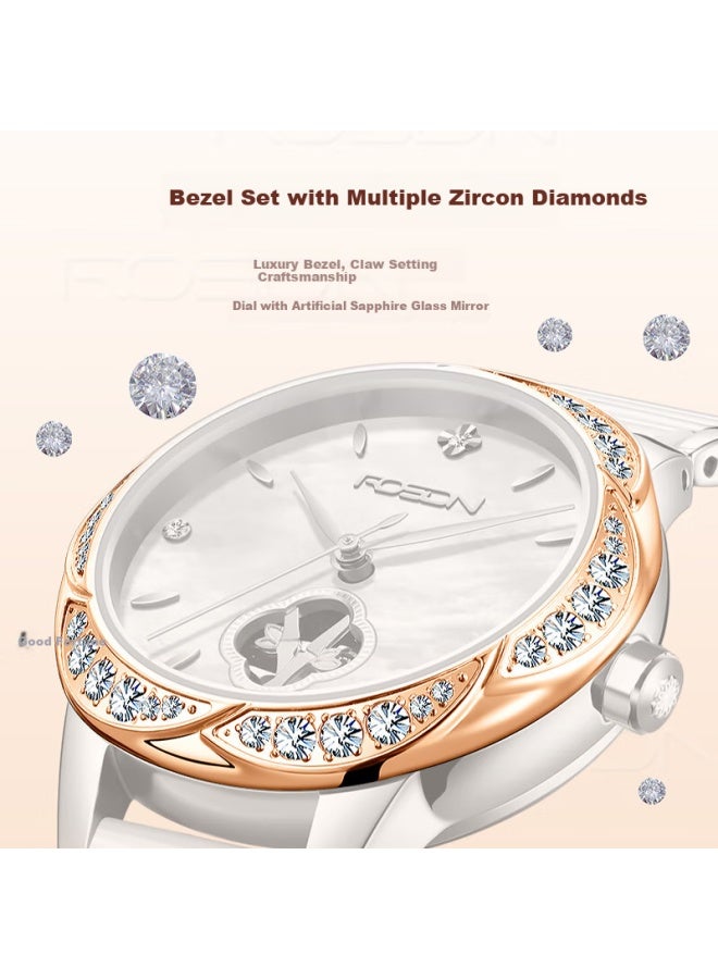 Rosdn Flower Language Series Women's Waterproof Automatic Mechanical Ladies Watch Top Ten Brands Birthday Gift For Girlfriend - Image 4