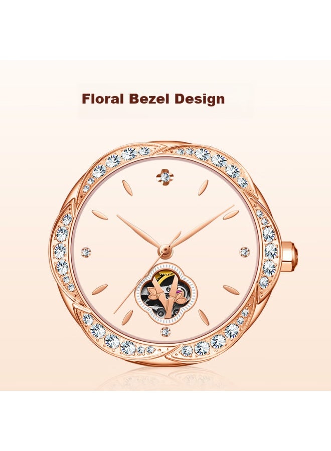 Rosdn Flower Language Series Women's Waterproof Automatic Mechanical Ladies Watch Top Ten Brands Birthday Gift For Girlfriend - Image 3