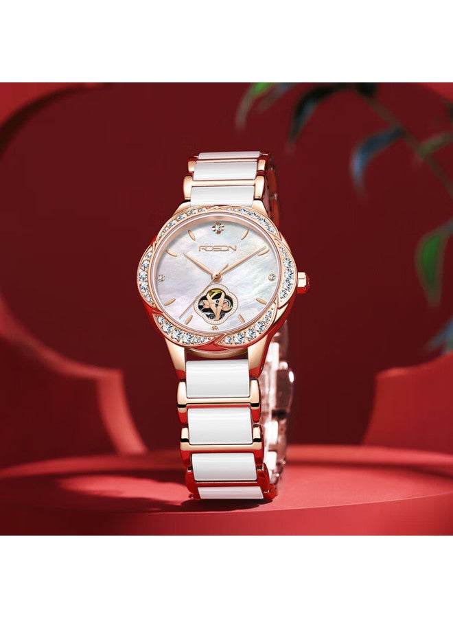 Rosdn Flower Language Series Women's Waterproof Automatic Mechanical Ladies Watch Top Ten Brands Birthday Gift For Girlfriend - Image 5