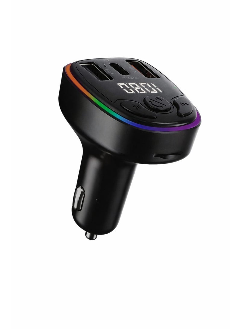 مشغل MP3 للسيارة Dado بقوة 38 واط مزود بتقنية بلوتوث، وفتحة لبطاقة TF، وراديو FM، ومكبر صوت، وشاحن USB، موديل DC-191