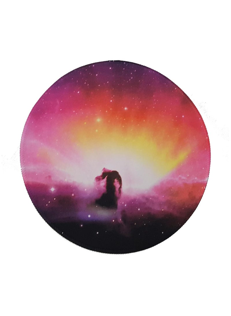 Cute Famous Art Mouse Pad for Wireless Mouse Leatherette Night Gogh Rubber Faux Leather by Iggy Wolf 1pc