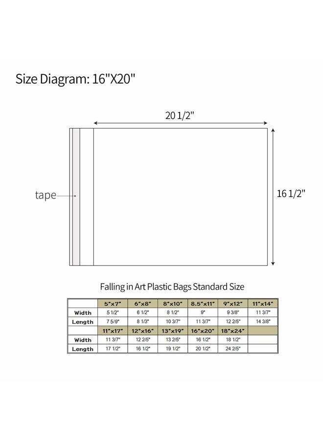 Falling In art Acid Free Crystal Seal Plastic Bags 16 inch x 20 inch CT0009 - Image 2
