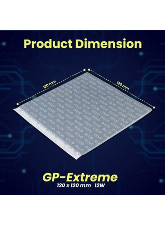 Gelid Solutions GP-Extreme 12W-Thermal Pad 120x120x1.5mm. Excellent Heat Conduction, Ideal Gap Filler. Easy Installation. - Image 3