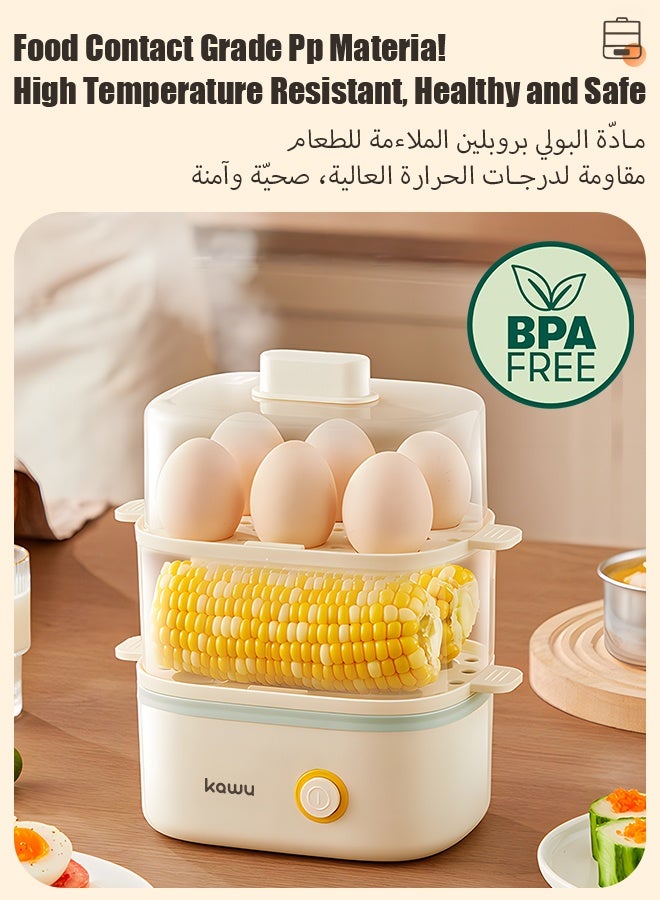  كاو أجهزة طهي البيض على البخار، أجهزة سلق البيض، الخافقات الكهربائية، غلايات البيض، أجهزة طهي البيض على البخار سعة 12 بيضة، أجهزة طهي البيض على البخار مزدوجة الطابق. - Image 2