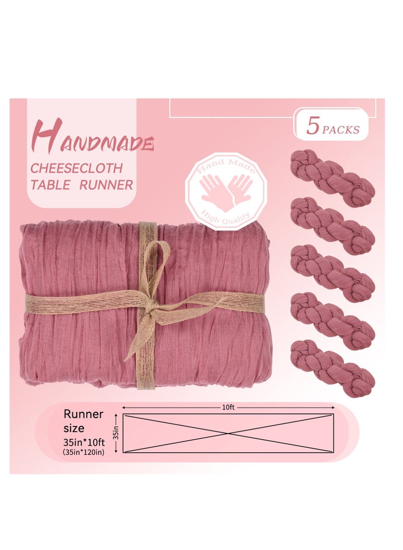 NIBEMINENT Cheesecloth Table Runner, Wedding Decorations Vintage Centerpieces Cloth, Fabric Boho for Party Bridal Shower Birthday - Image 2