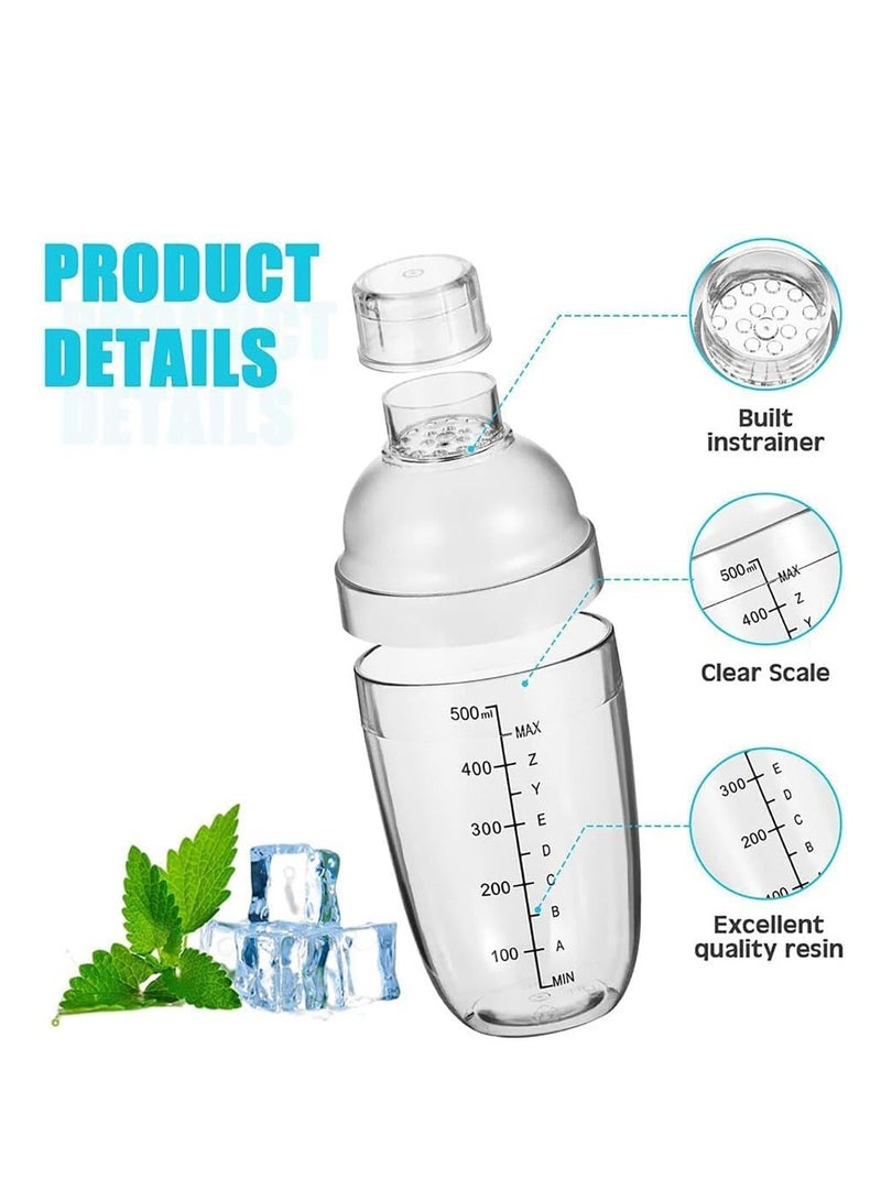 HOMESTAR Cocktail Shaker with Built In Strainer Drink Mixer Scale Thickened Hand Cup Professional Mixing Tool - Image 2