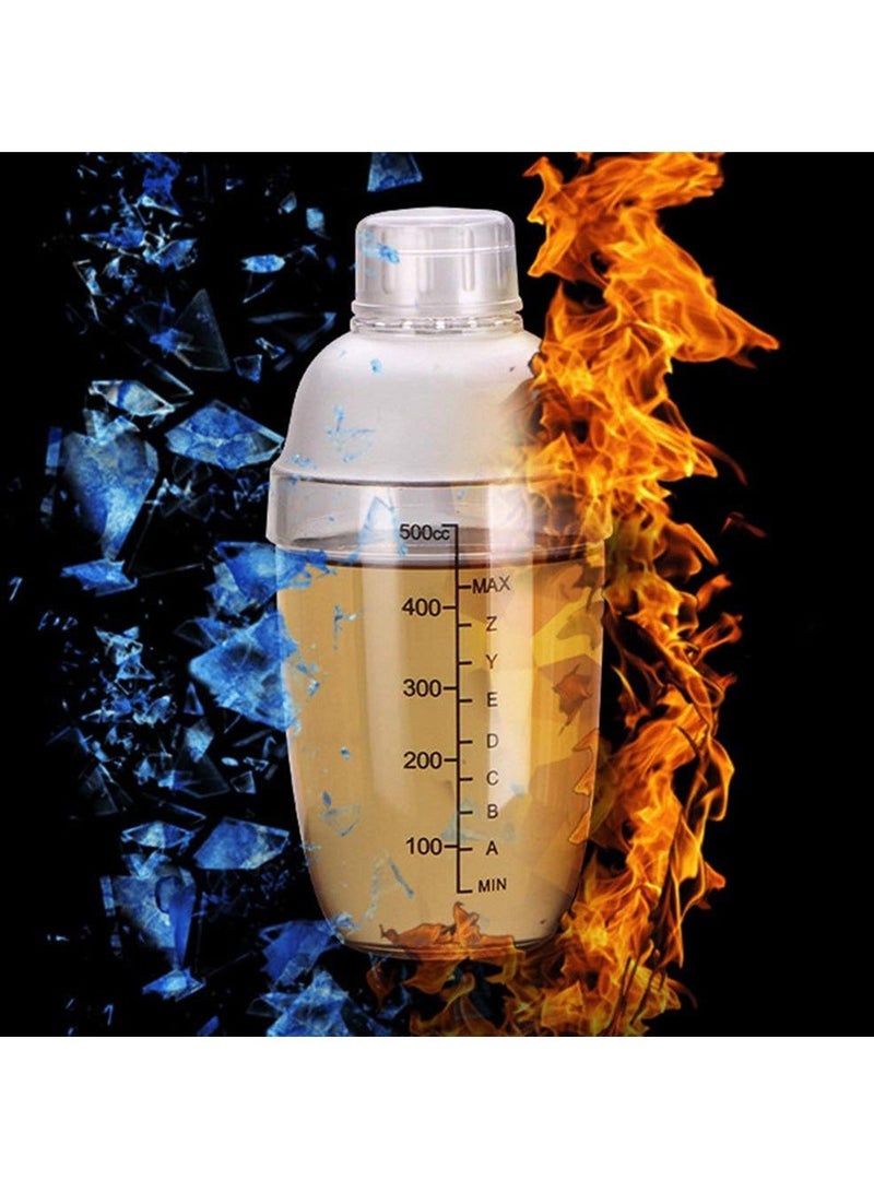 HOMESTAR Cocktail Shaker with Built In Strainer Drink Mixer Scale Thickened Hand Cup Professional Mixing Tool - Image 3