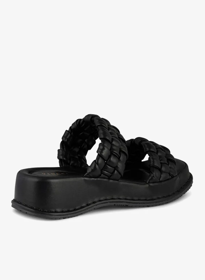 Vincci Black Women Multi Strap Wedge Sandals for Women | Best Price UAE