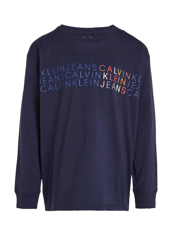 كالفن كلاين جينز CKJ LOGO LS T-SHIRT