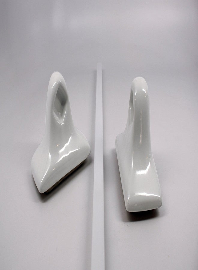 Vogue Eyewear Bath Accessories 24" White Ceramic Towel Bar - Not for Flat Surface Installation - Image 2