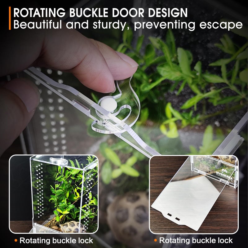 MYGIIKAKA Acrylic Jumping Spider Habitat, Insect Terrarium, Bug Enclosure, Praying Mantis Habitat, Frog Enclosure - Image 5