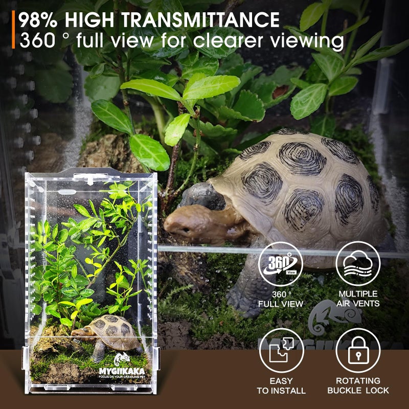 MYGIIKAKA Acrylic Jumping Spider Habitat, Insect Terrarium, Bug Enclosure, Praying Mantis Habitat, Frog Enclosure - Image 4
