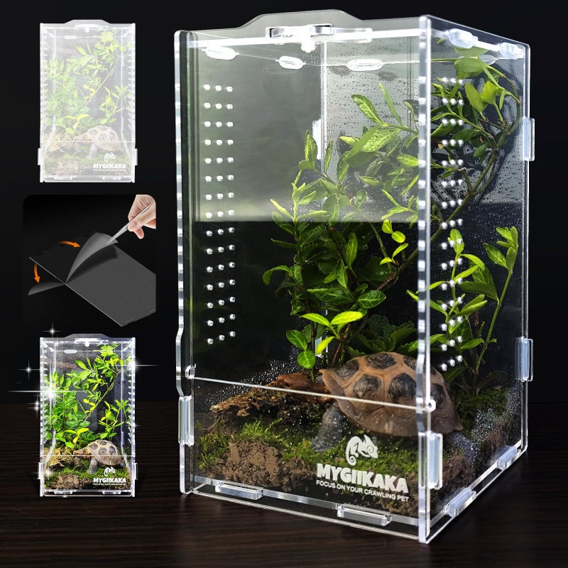 MYGIIKAKA Acrylic Jumping Spider Habitat, Insect Terrarium, Bug Enclosure, Praying Mantis Habitat, Frog Enclosure - Image 1