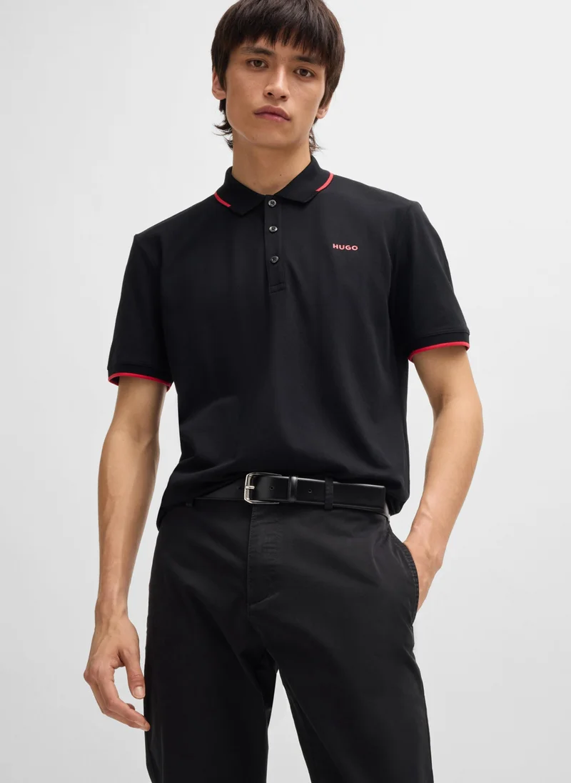HUGO Slim-fit chinos in stretch-cotton gabardine