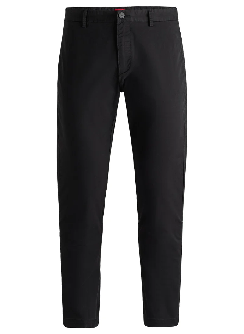 HUGO Slim-fit chinos in stretch-cotton gabardine