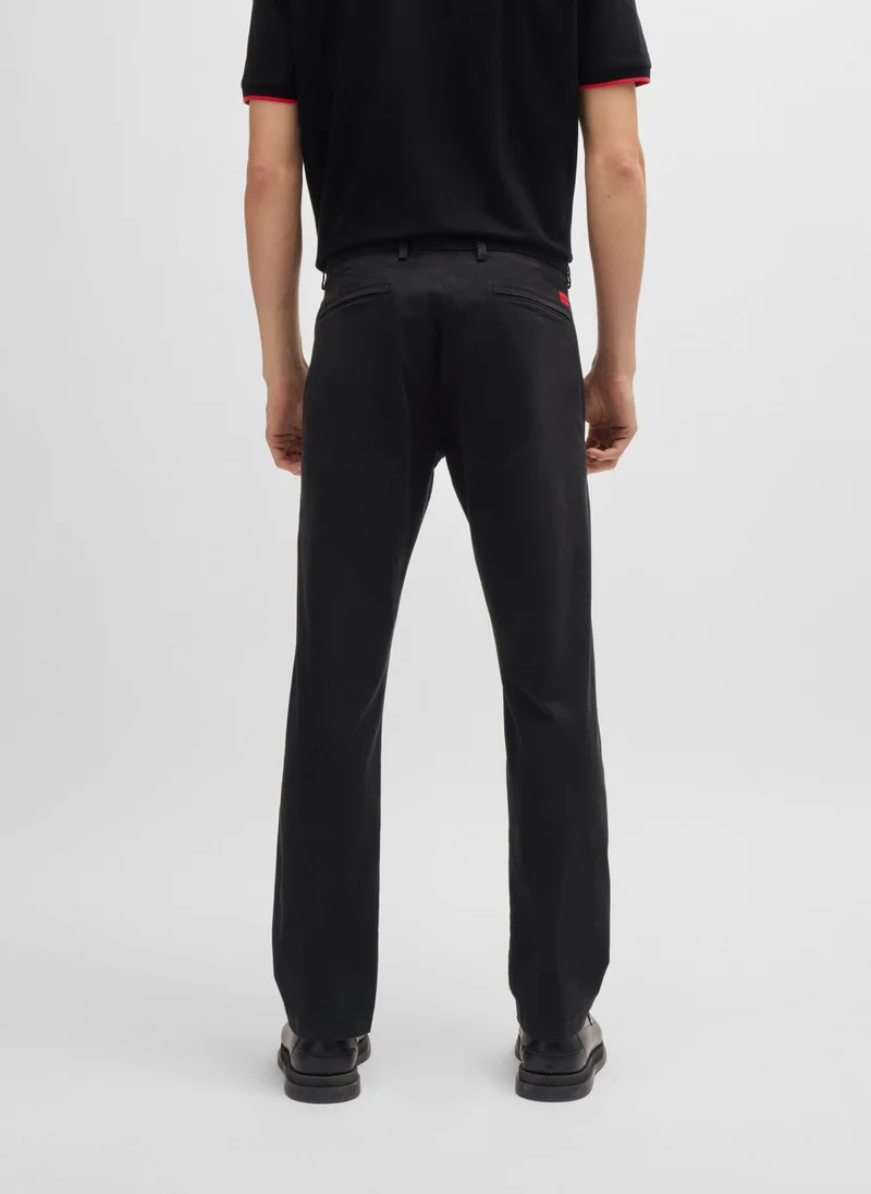 هوجو Slim-fit chinos in stretch-cotton gabardine