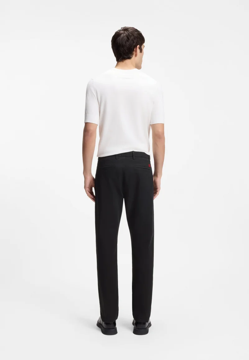 HUGO Slim-fit chinos in stretch-cotton gabardine