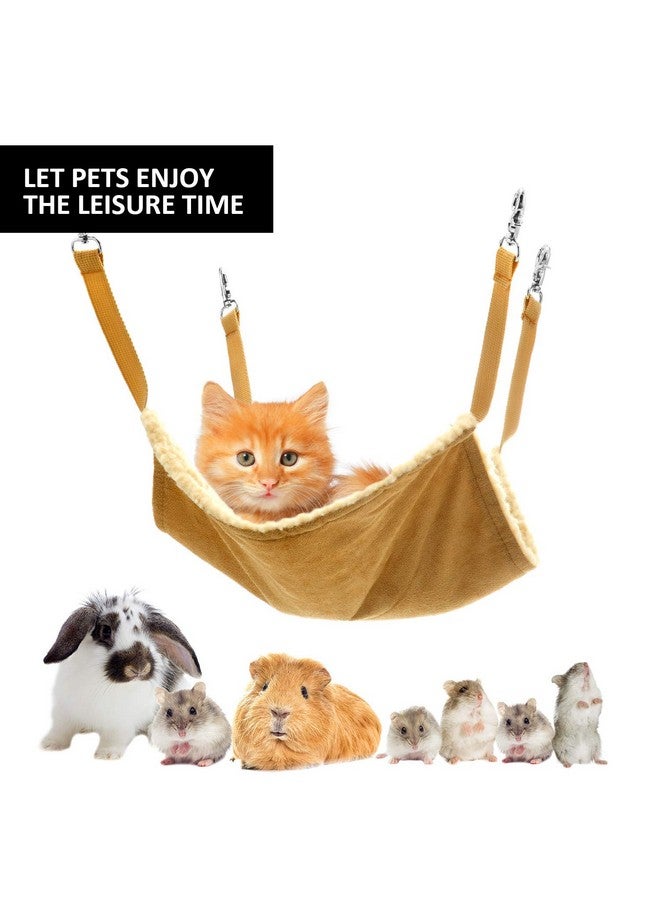 BOAO Boao 4 Pcs Guinea Pig Hammock Rat Hammock for Cage Small Animals Hanging Hammock Pet Cage Accessories for Chinchilla Parrot Sugar Glider Ferret(Leopard, Zebra, Black and White Dots, Camel)  - Image 5