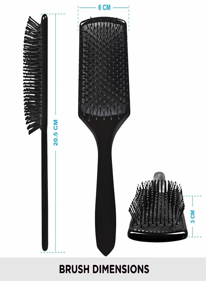 EDO MAC EDOMAC Premium Professional Paddle Hair Brush - Black | For Men & Women (Pack of 3) - Image 3