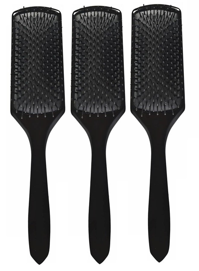EDO MAC EDOMAC Premium Professional Paddle Hair Brush - Black | For Men & Women (Pack of 3) - Image 1