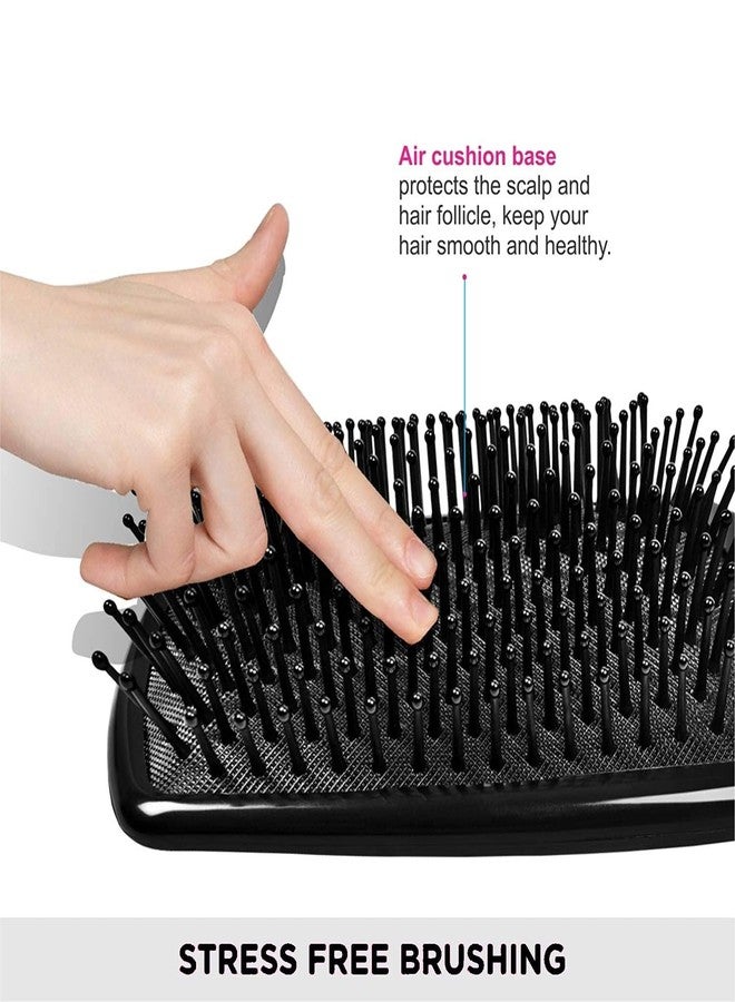 EDO MAC EDOMAC Premium Professional Paddle Hair Brush - Black | For Men & Women (Pack of 3) - Image 5