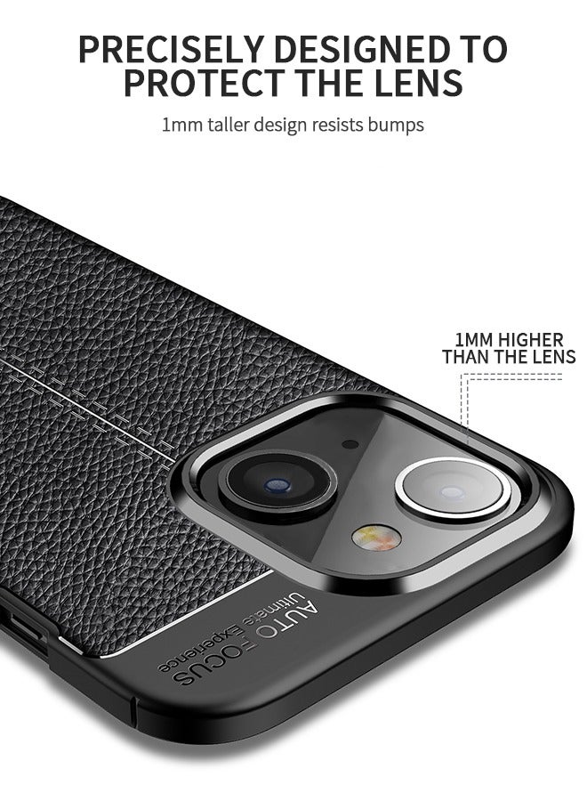 GROIC IPhone 14 Case 6.1 Inch, Stylish Slim & Thin Soft Litchi Pattern PU Leather Comfortable Secure Grip Anti-Fingerprint Non-Slip Protective Shock-Absorbing Phone Case - Image 4