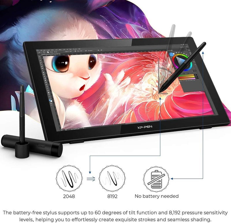 XPPen XP-PEN Artist 22 (2nd Gen) 21.5" Drawing Tablet with 1080P Display with 86% NTSC Color Gamut - Battery-Free Stylus Pen and Adjustable Stand - Supports Windows and Mac - Image 4