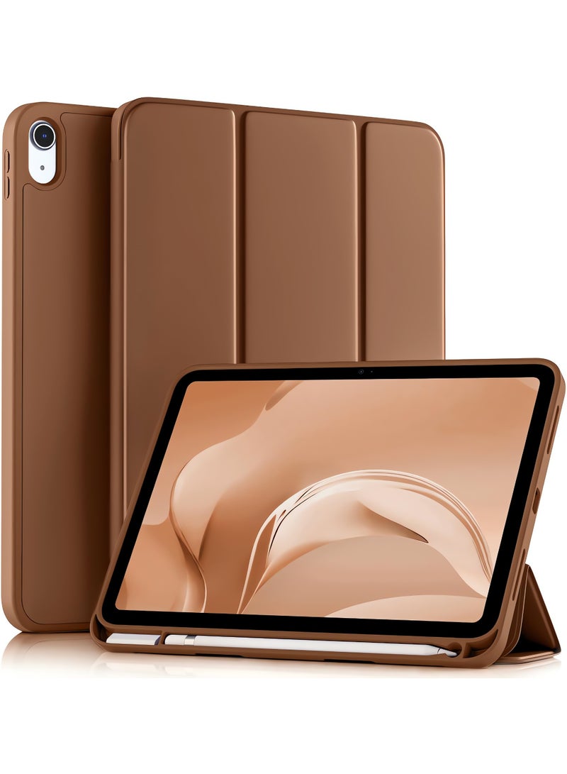 حافظة iPad 10.9 الجيل العاشر (2022) / iPad الجيل الحادي عشر A16 (2025) - غطاء نحيف مغناطيسي ثلاثي الطي مع حامل قلم رصاص، وخاصية السكون/التنشيط التلقائي، وحماية خفيفة الوزن ومقاومة للصدمات - Image 1