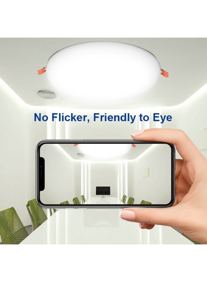 م.م.ذ  دحاولا صخشلا ةكرش اهمزاولو ةرانلا  تادعم ةراجتل زنيل دنآ وتلب لوحة إضاءة LED دائرية من بلاتو PL 12+12 واط GF-PL120DC ثنائية اللون 6K + 3K | إضاءة سقفية مخفية بتصميم نحيف - Image 3