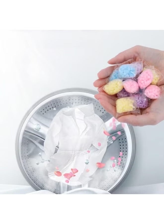 30 pieces of laundry fragrance freshener, convenient for removing unpleasant odors, long-lasting fragrance booster, fragrance beads in floral sachets, oil capsules for soft and fresh clothes with a colorful fragrance bead scent. - Image 5