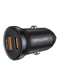 Totulife Mini Car Charger PD 20W + QC - Black  - Image 4