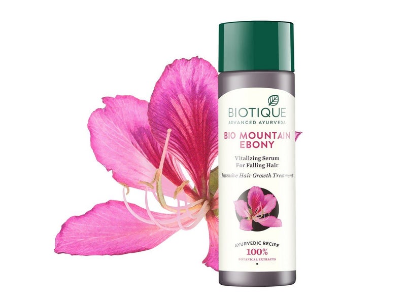 Biotique Mountain Ebony Vitalizing Serum Prevents Hair Fall Soothes Scalp Promotes Hair Growth 100 Botanical Extracts Suitable for All Skin Types 120ml Pack of 2 - Image 3