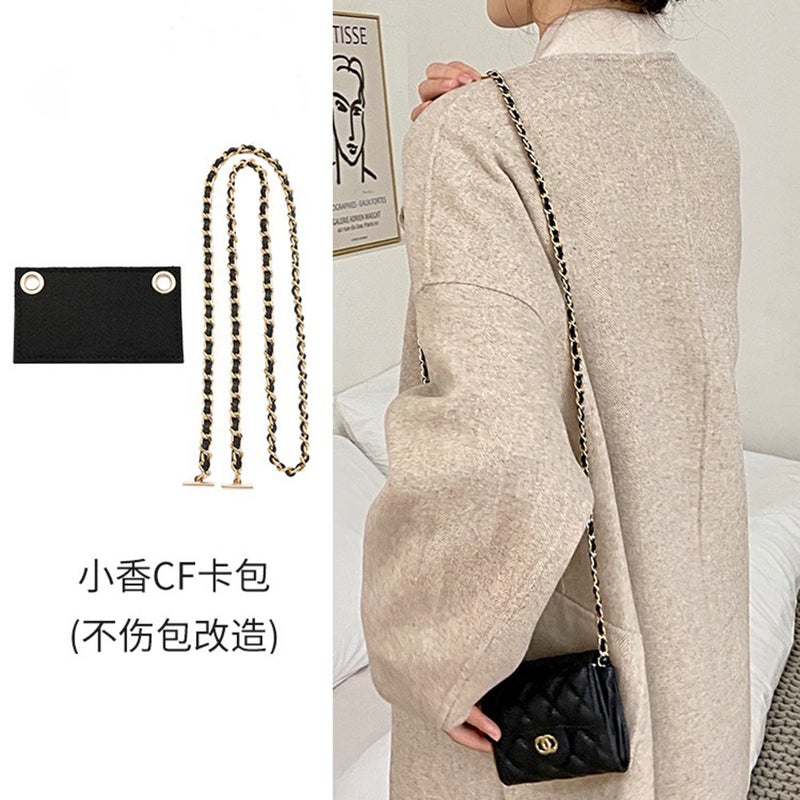 Factory Small Incense Cf Card Bag Bag Transformation Wear Leather Shoulder Strap Slung Chain Card Holder Wallet Liner Accessories - Image 2