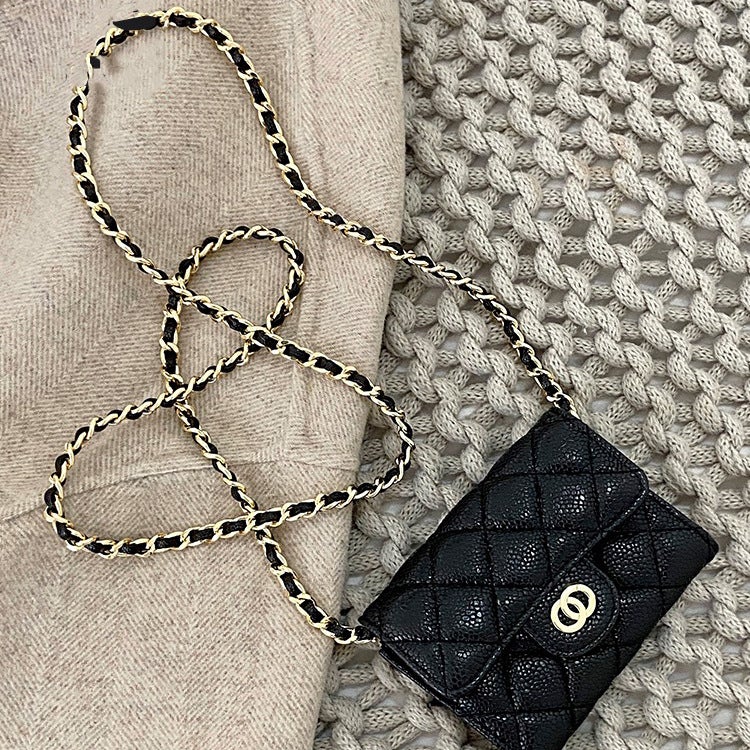 Factory Small Incense Cf Card Bag Bag Transformation Wear Leather Shoulder Strap Slung Chain Card Holder Wallet Liner Accessories - Image 4