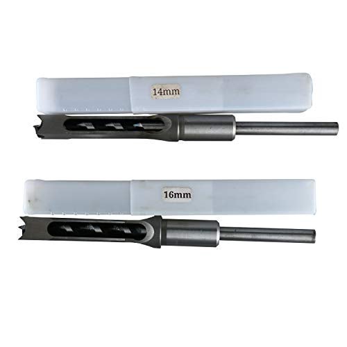 YaeKoo 6pcs Square Hole Mortise Chisel Drill Bit Tools, 5/8" 9/16" 1/2" 3/8" 5/16" 1/4" HSS Woodworking Hole Saw Mortising Chisel Drill Bit Set, Different Sizes - Image 4