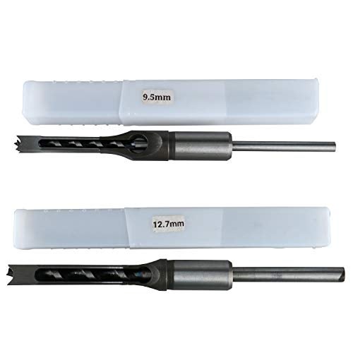 YaeKoo 6pcs Square Hole Mortise Chisel Drill Bit Tools, 5/8" 9/16" 1/2" 3/8" 5/16" 1/4" HSS Woodworking Hole Saw Mortising Chisel Drill Bit Set, Different Sizes - Image 3