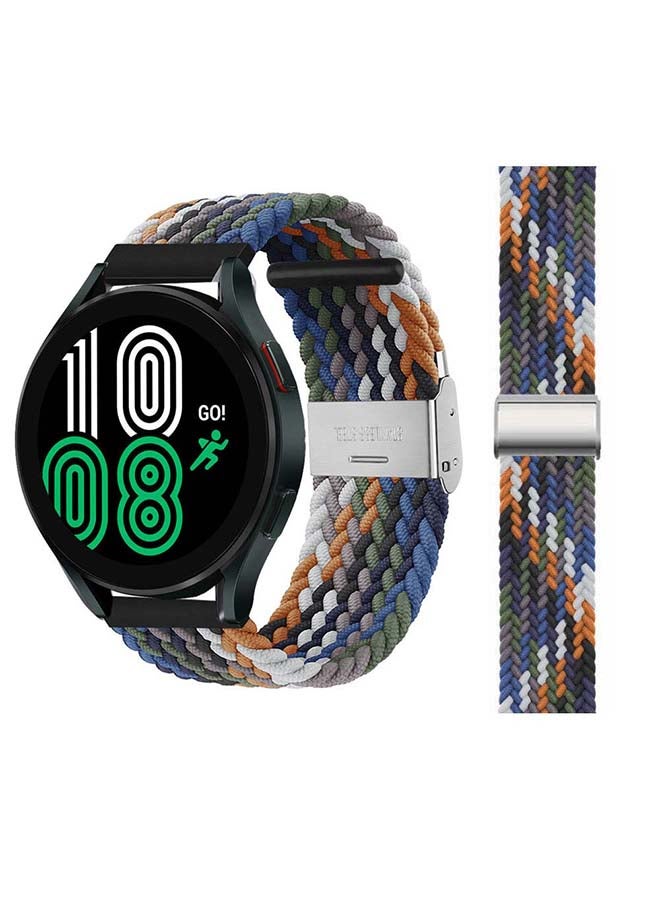 Perfii Adjustable Braided Solo Loop Band for Samsung Galaxy Watch4 40/44mm Multicolour - Image 1