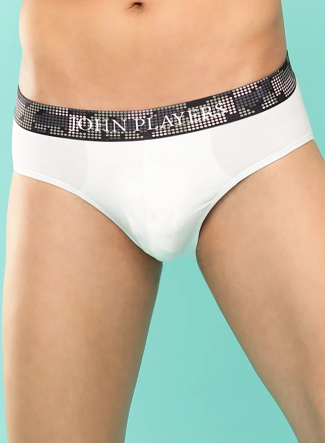 John Players John Player Pack of 2 - Solid Briefs with Sublimation Waistband