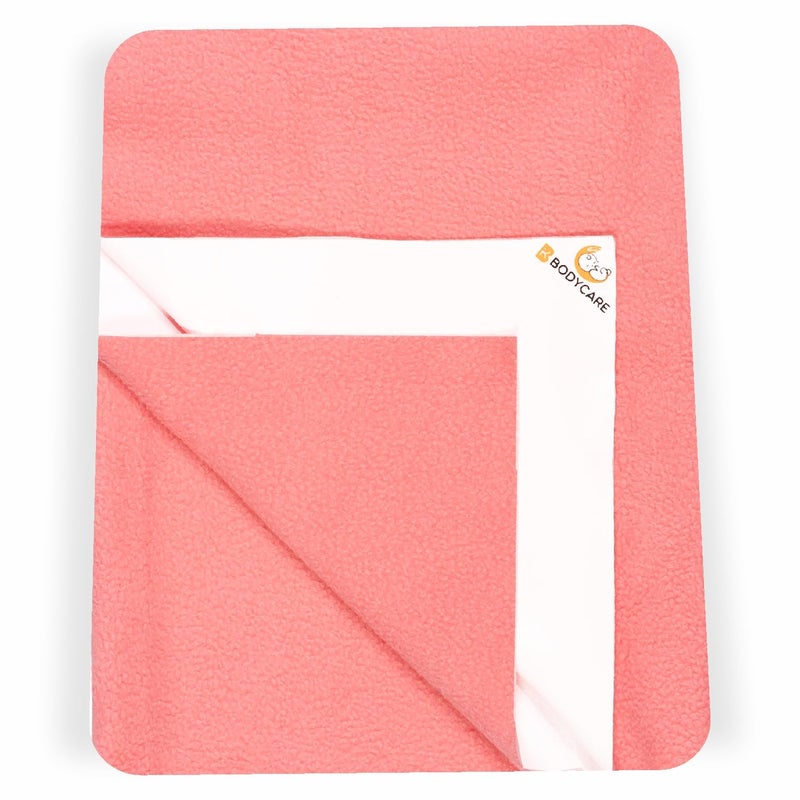 Bodycare Baby Dry Sheet Waterproof Bed Protector | Extra Absorbent | Anti - Bacterial & Odour Free Washable Gifts Pack, PACK of 2 Coral Candy & Sky Blue 70 X 100 CM - Image 2