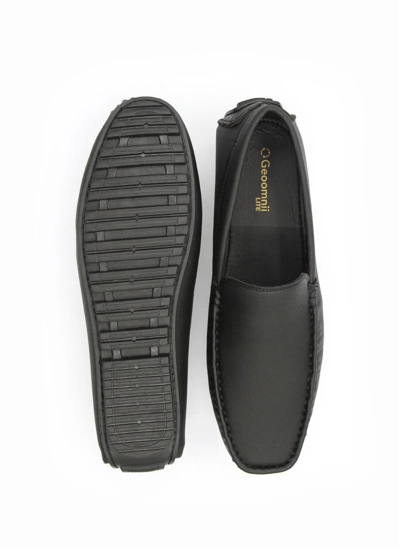 Geoomnii black Casual Slip-On Shoes for Men – Comfortable & Stylish Everyday Footwear for Men | Best Price UAE