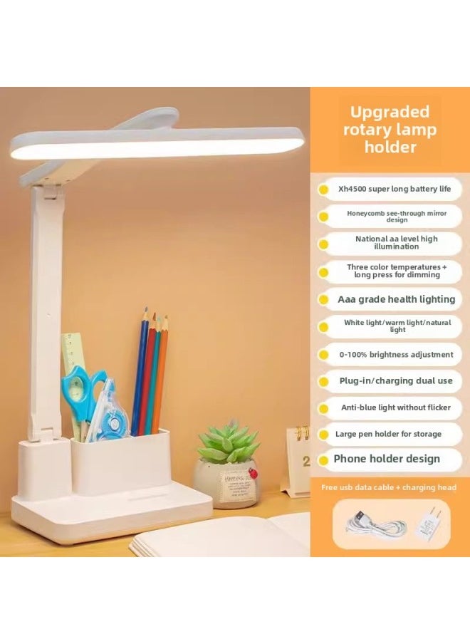 Generic - Desk Lamp For Eye Protection Learning Aa-class Student Children's Desk Writing Reading Anti-myopia Bedside Lamp Super Bright Lamp Beads-Specifications:Vision Protection 4500 Power Storage  + 1.5m Wires + Charging Head - Image 1