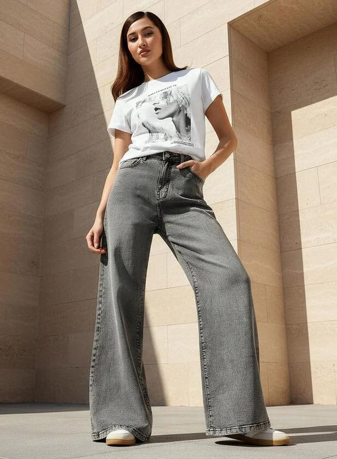 Splash FAV Regular Fit Cotton T-shirt with Graphic Print