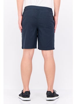Algspar Men Plain Basic Shorts, Navy  - Image 3